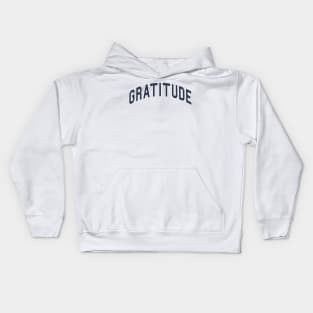 Gratitude (navy) Kids Hoodie